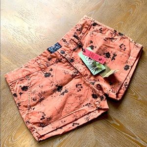 PARADISE Black Blush Floral Shorts L
